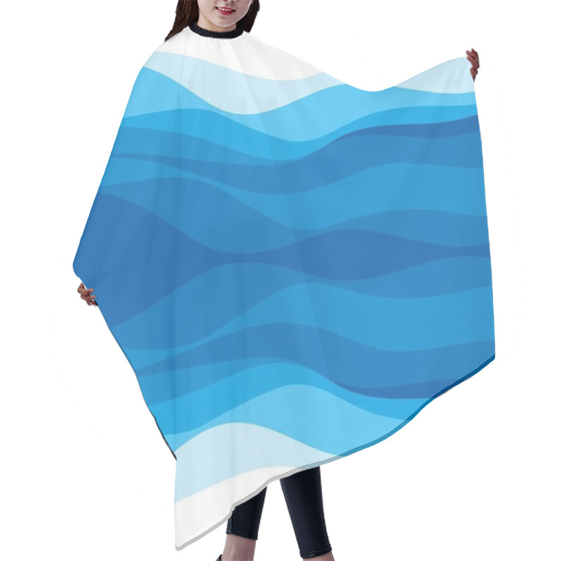 Personality  Abstract Water Wave Design Background Hair Cutting Cape