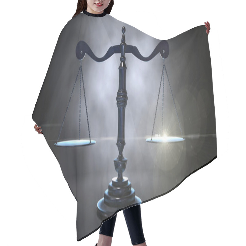 Personality  Scales Of Justice Hair Cutting Cape