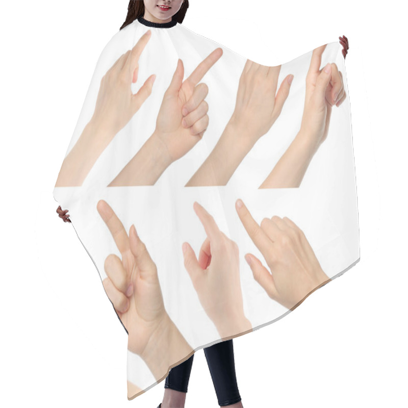 Personality  Woman Hands Hair Cutting Cape