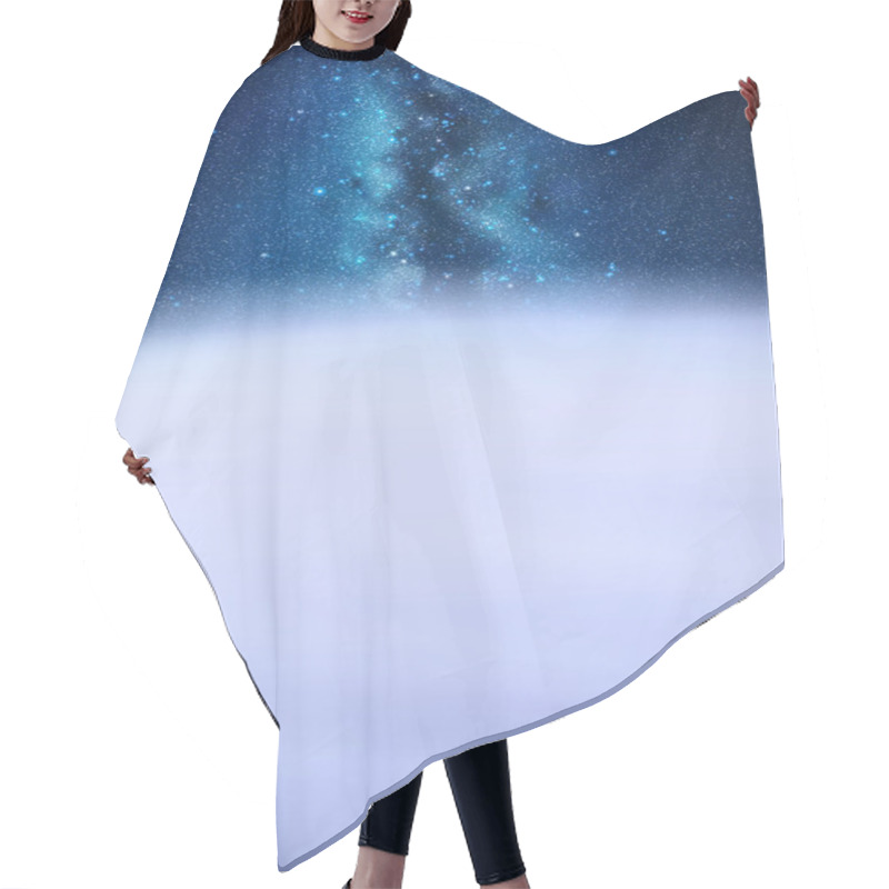 Personality  Clouds And Starry Sky. Natural Background With Fog Waves And Milky Way Hair Cutting Cape