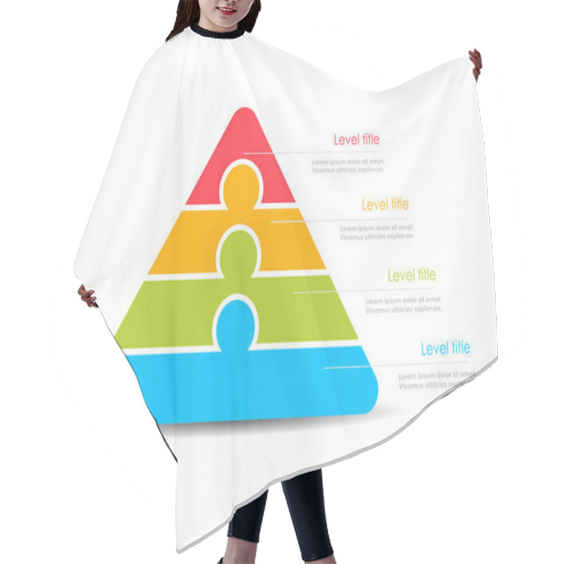 Personality  Layered Pyramid Model Hair Cutting Cape