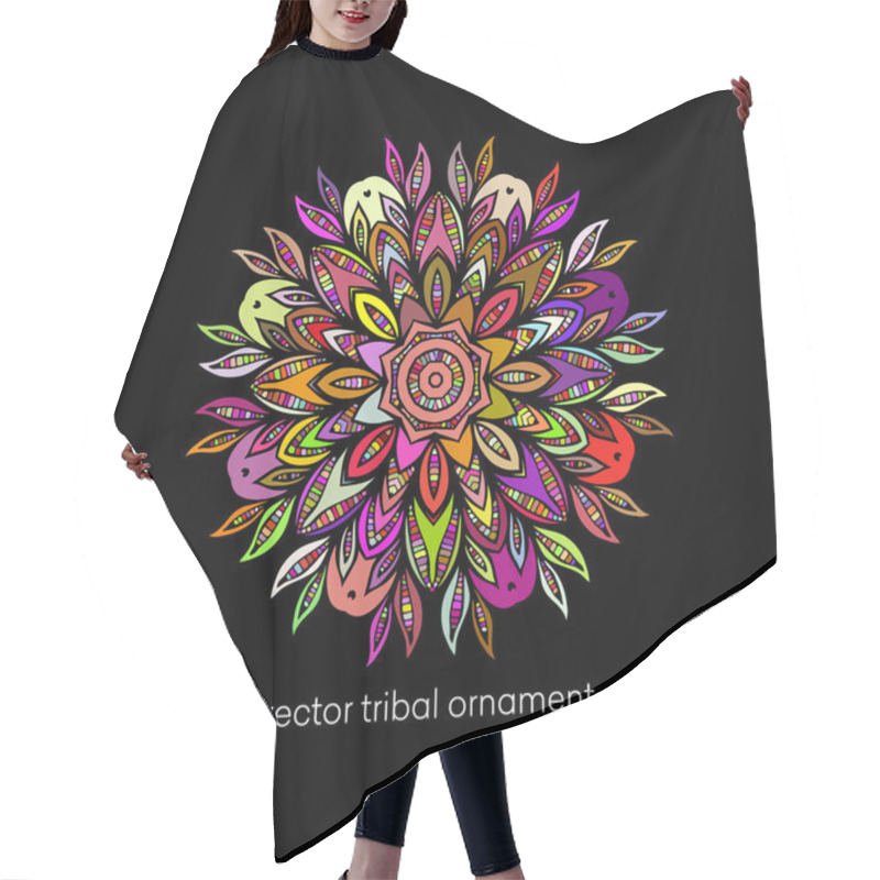 Personality  Mandala. Ethnic Decorative Elements.Vector Illustration Hair Cutting Cape