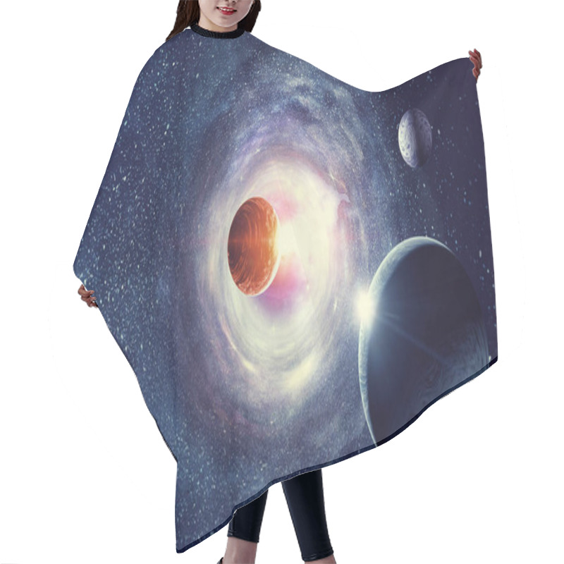 Personality  Space Planets And Nebula Hair Cutting Cape