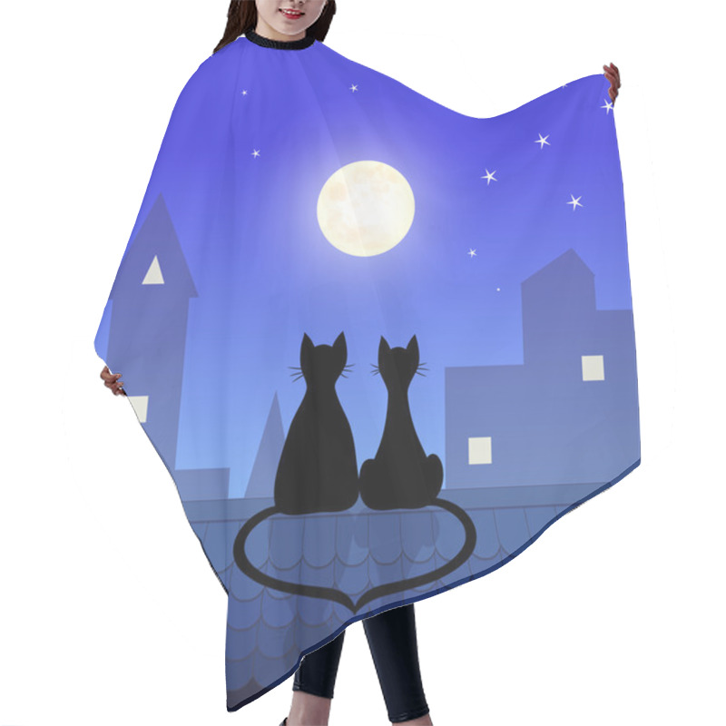 Personality  Cat Couple Hair Cutting Cape