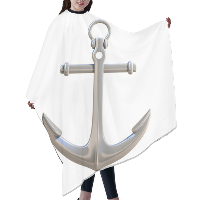 Personality  3d Anchor On White Background Hair Cutting Cape