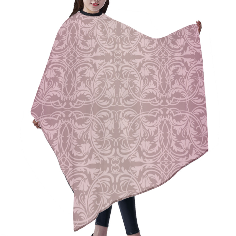 Personality  Pink Baroque Pattern Hair Cutting Cape