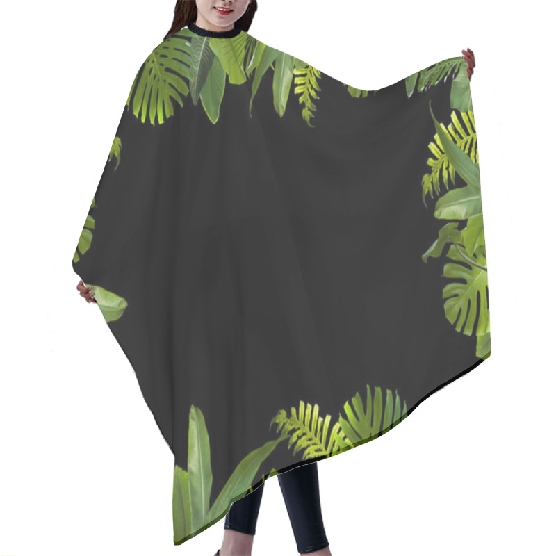 Personality  Tropical Jungle Leaves Background Hair Cutting Cape