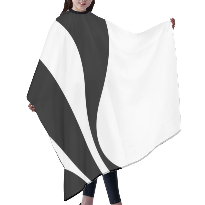 Personality  Swirly Vector Layout Hair Cutting Cape