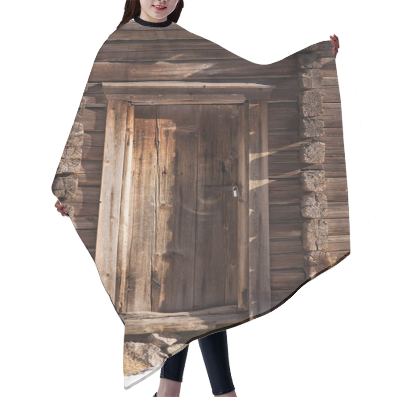 Personality  Old Wooden Door Hair Cutting Cape