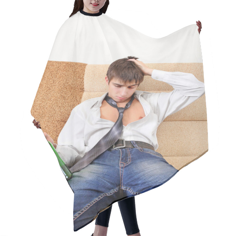 Personality  Teenager In Alcohol Addiction Hair Cutting Cape