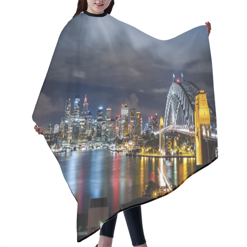 Personality  Sydney Harbor And Downtown Buildings Hair Cutting Cape