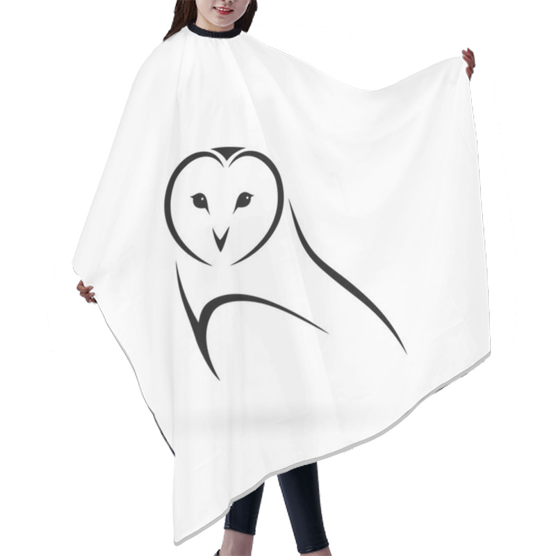 Personality  Painted Barn Owl Hair Cutting Cape