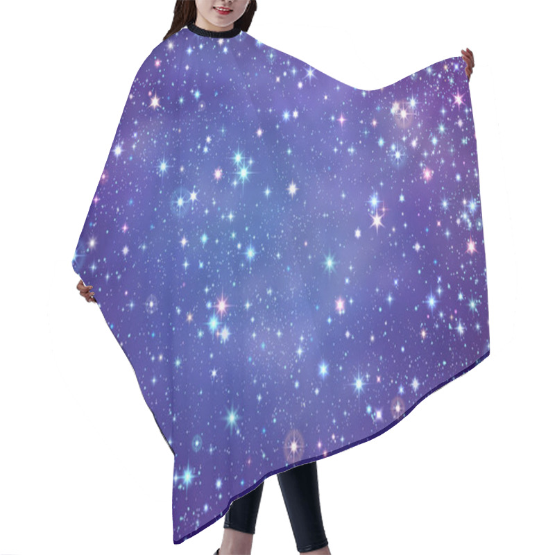 Personality  Starry Night Sky Hair Cutting Cape