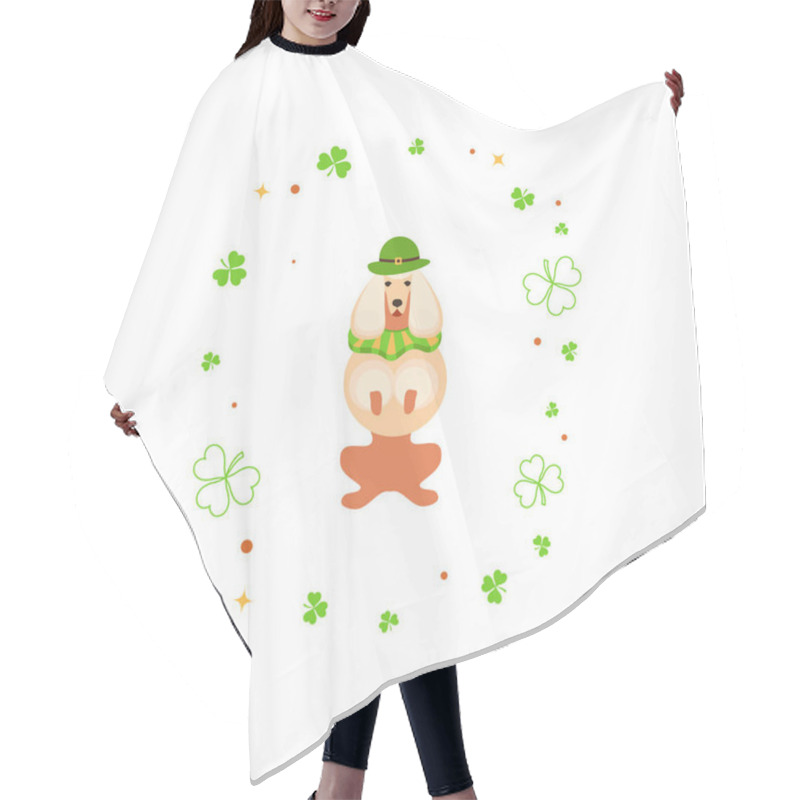 Personality  Cute Cartoon Dog Leprechaun Hair Cutting Cape