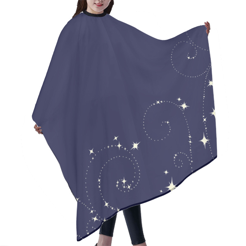 Personality  Swirl Pattern Of Stars Hair Cutting Cape