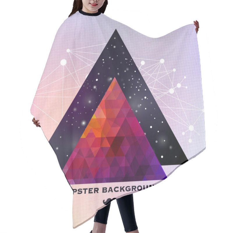 Personality  Hipster Background Made Of Triangles And Space Background Hair Cutting Cape