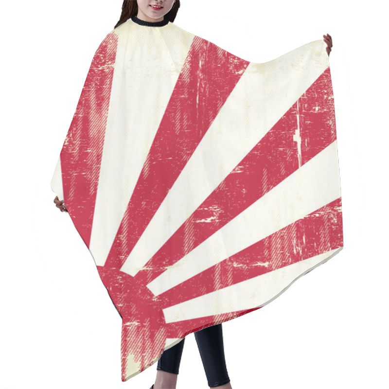 Personality  Japan Grunge Flag Hair Cutting Cape