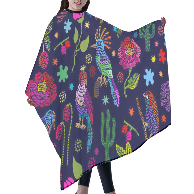 Personality  Fantasy Flourish Embroidery. Hair Cutting Cape