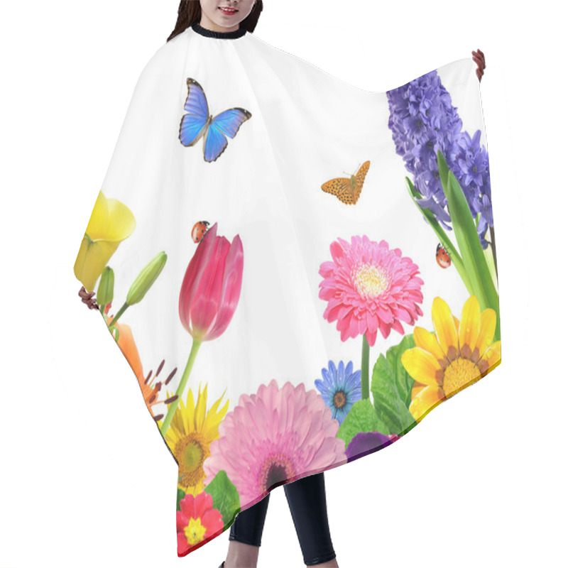 Personality  Floral Background Hair Cutting Cape