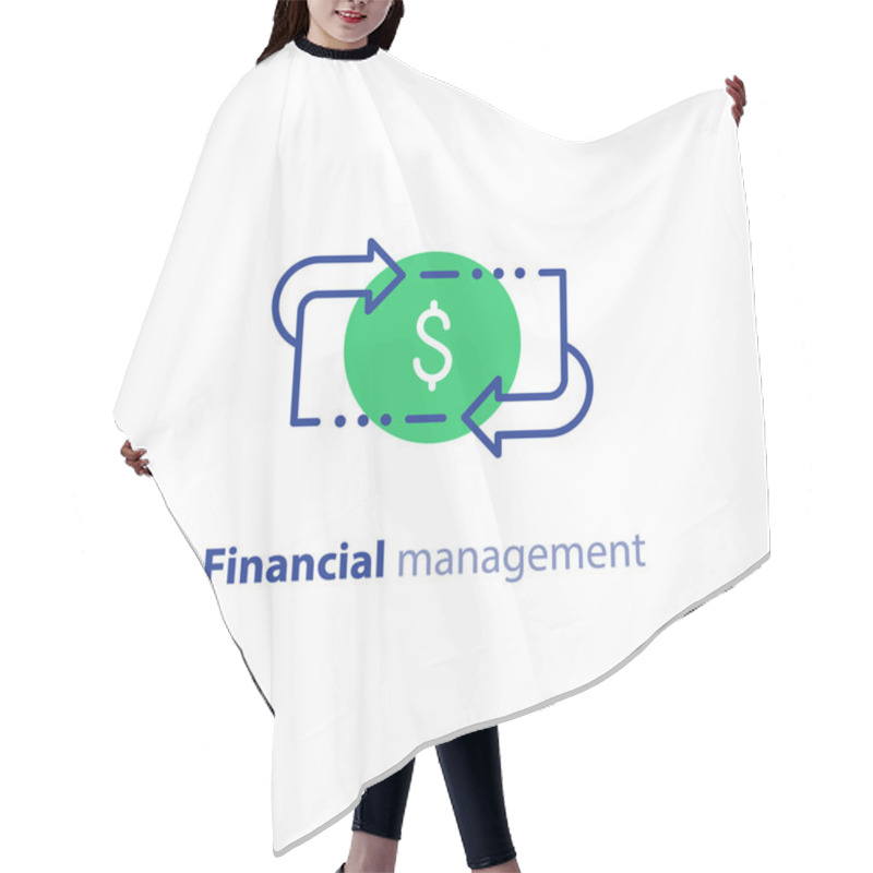 Personality  Money Savings, Investment Plan, Stock Market, Finance Services, Line Icon Hair Cutting Cape