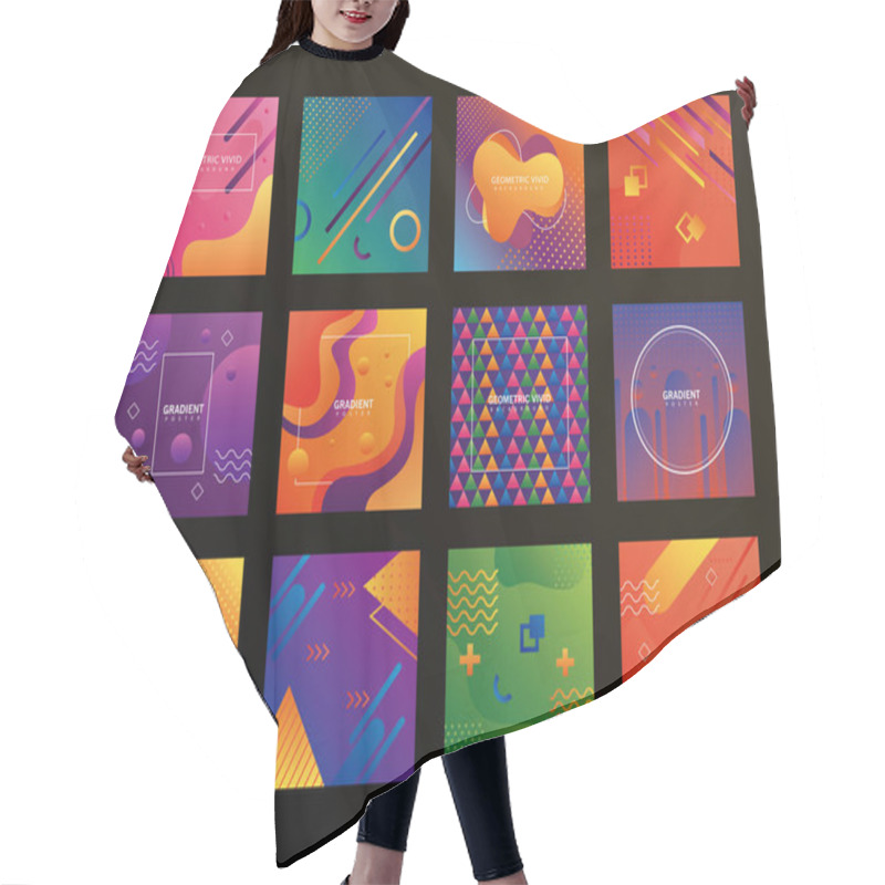 Personality  Bundle Of Twelve Geometric Vivid Backgrounds Hair Cutting Cape