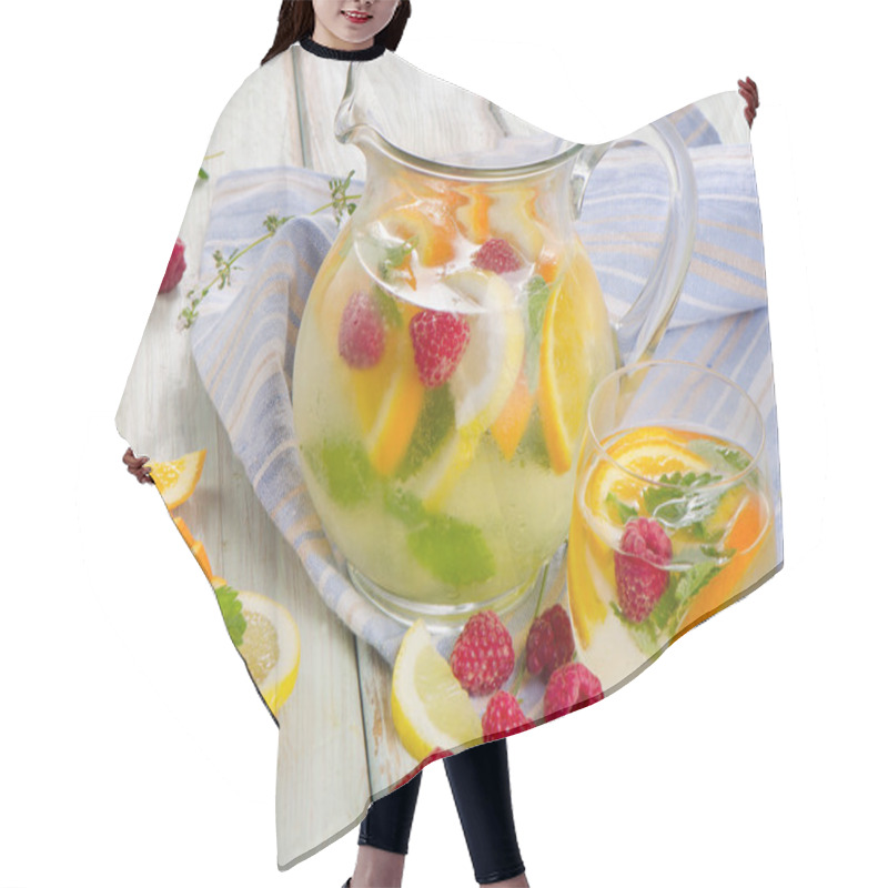 Personality  Fruit Drink With Fresh Berries Hair Cutting Cape