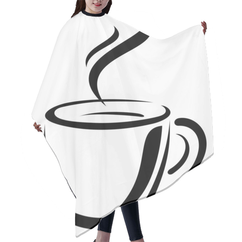 Personality  Coffee Cup Sign Hair Cutting Cape