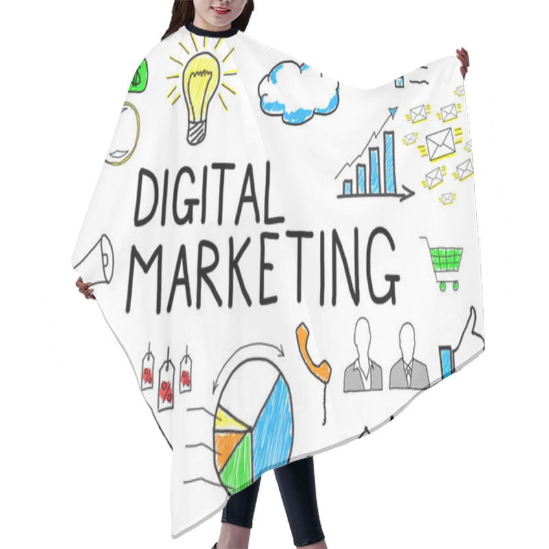 Personality  Diagram Of Digital Marketing Hair Cutting Cape