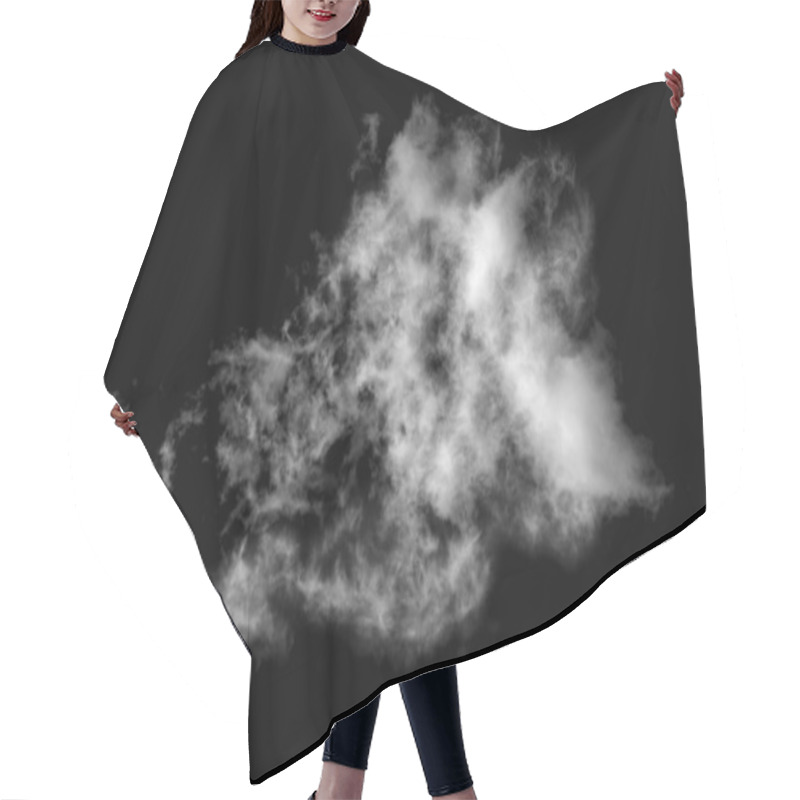 Personality  Textured Cloud,Abstract Black,isolated On Black Background Hair Cutting Cape