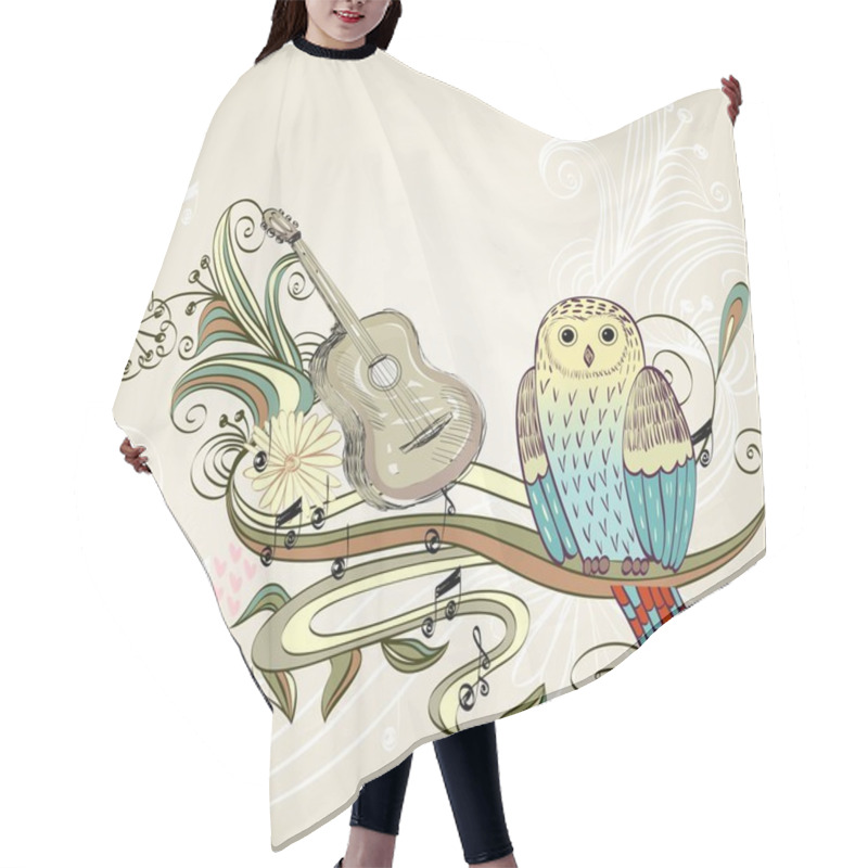 Personality  Cartoon Owls Hair Cutting Cape