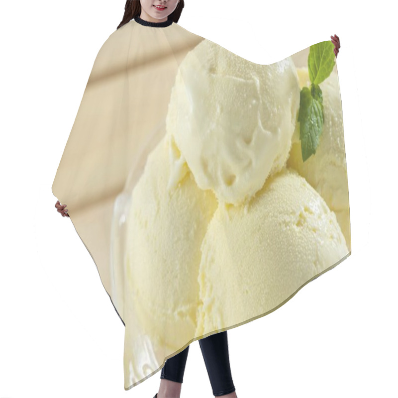 Personality  Ice Cream Made From Fresh And Delicious Milk Hair Cutting Cape