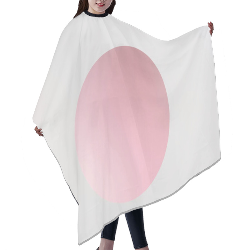 Personality  Round Pink Hole With Copy Space On Grey Hair Cutting Cape