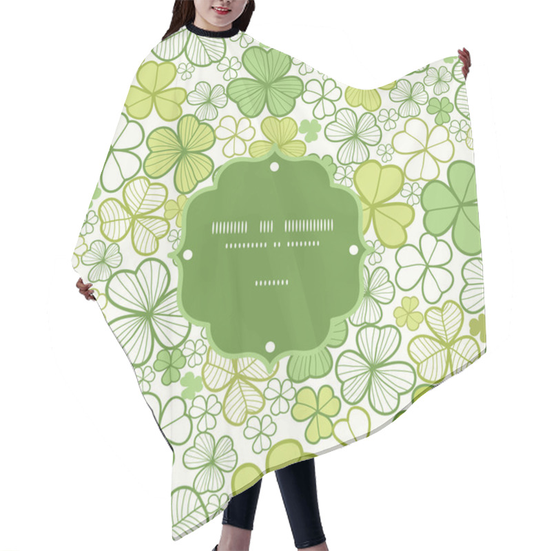 Personality  Clover Line Art Frame Seamless Pattern Background Hair Cutting Cape