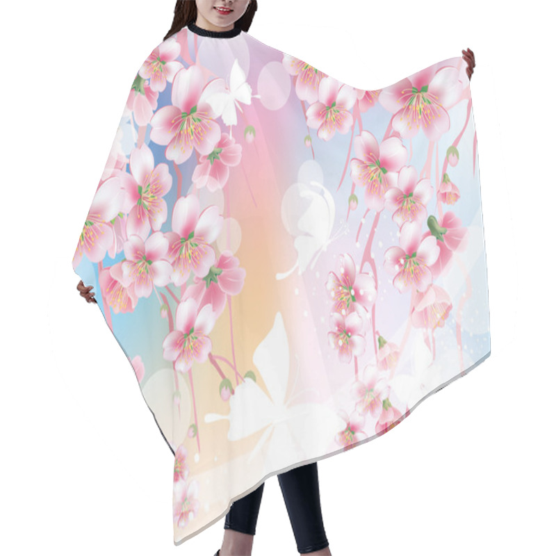 Personality  Blooming Branches Against The Sky Hair Cutting Cape