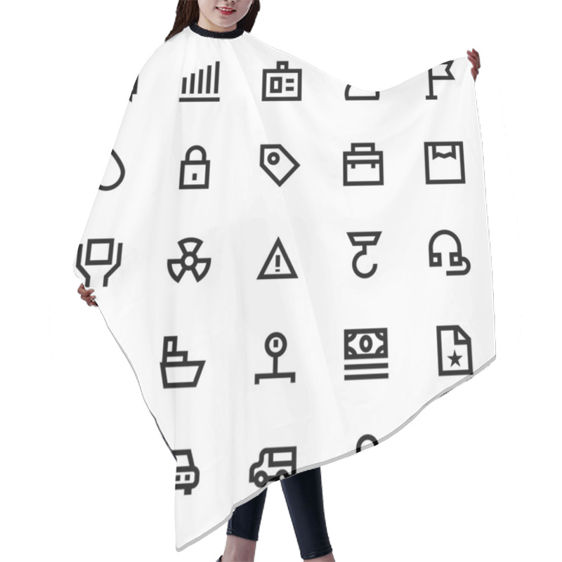 Personality  Shipping And Delivery Vector Icons 3 Hair Cutting Cape