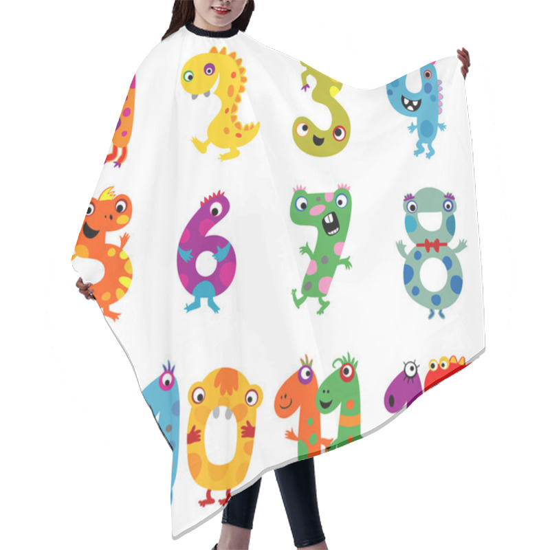 Personality  Cartoon Monsters Numbers Hair Cutting Cape