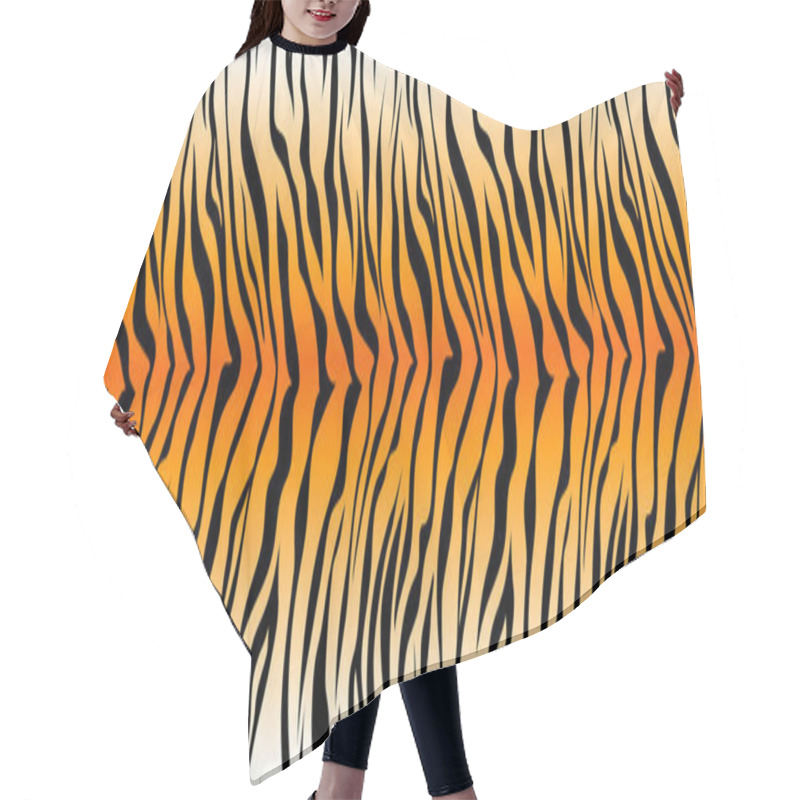 Personality  Pattern Striped Tiger Or Zebra Skin Print Background, Long Banner Animal Fur, Hair Skin Texture, Seamless  Hair Cutting Cape