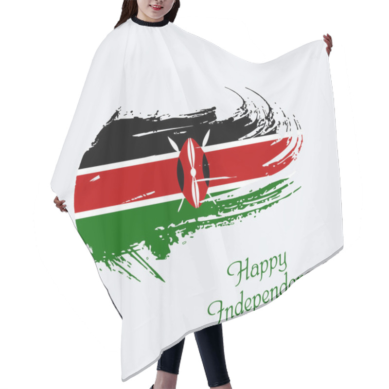 Personality  Happy Kenya Independence Day Template Design Vector Image Design Hair Cutting Cape