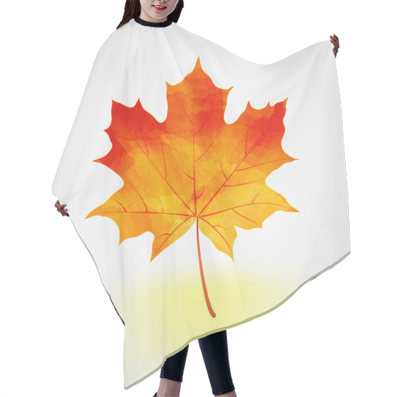 Personality  Autumn Maple Leaf Vector Illustration Hair Cutting Cape