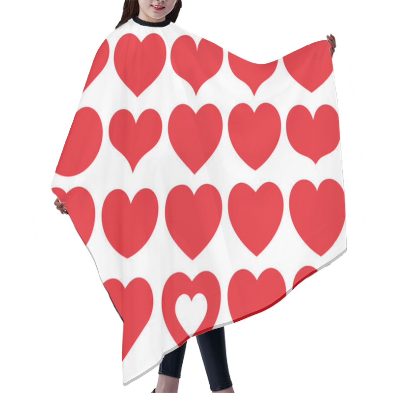 Personality  Unique Love Heart Designs Vector Set. Hair Cutting Cape