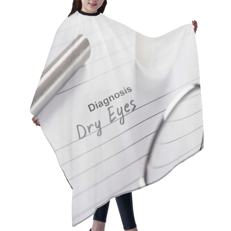 Personality  Text Diagnosis On Paper With Glasses Hair Cutting Cape