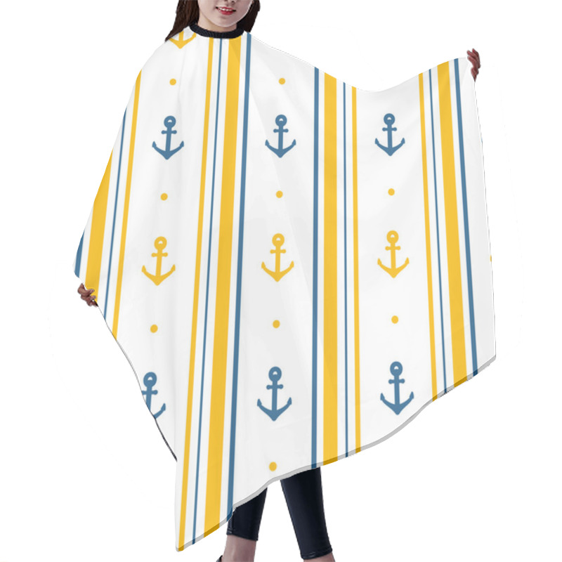 Personality  Nautical Seamless Pattern. Hair Cutting Cape