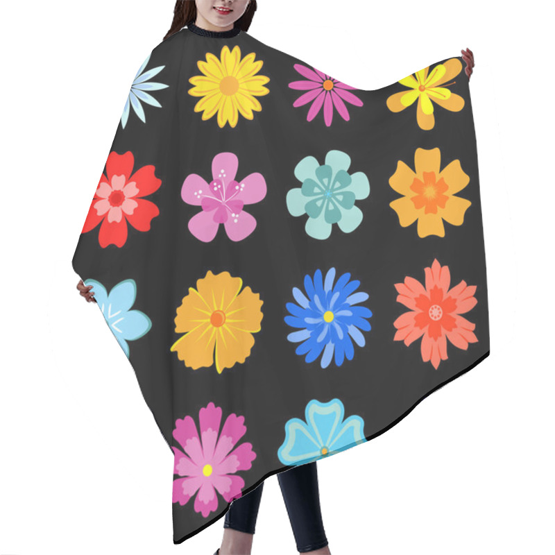 Personality  Set Of Flower Blossoms Hair Cutting Cape