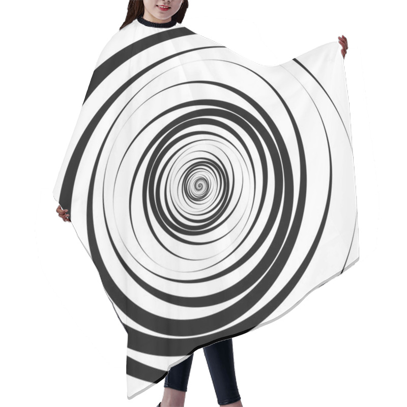 Personality  Abstract Concentric Lines Background Hair Cutting Cape