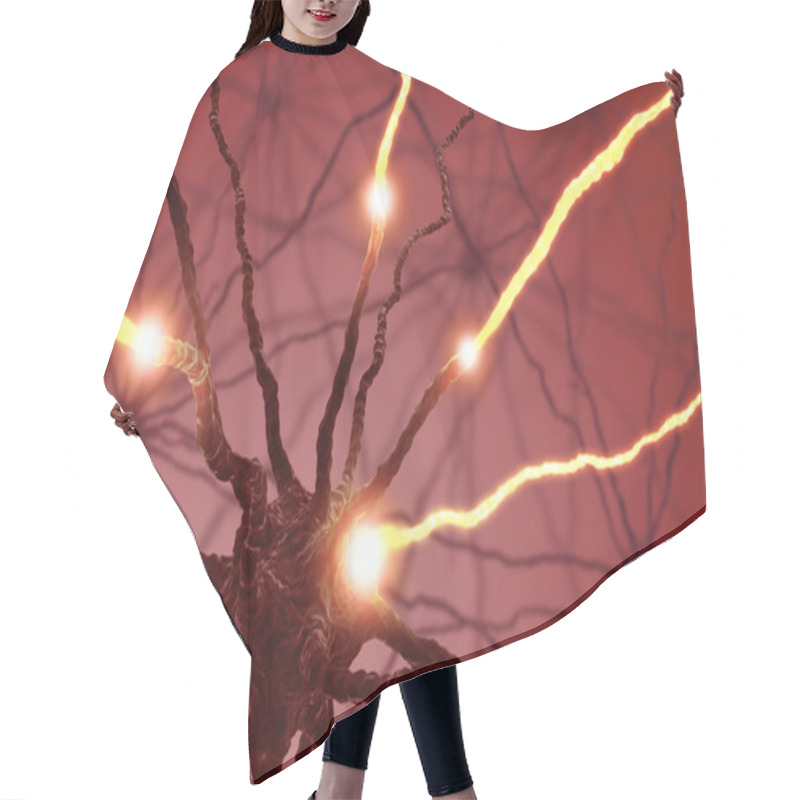 Personality  Nerve Cell Pulse Hair Cutting Cape