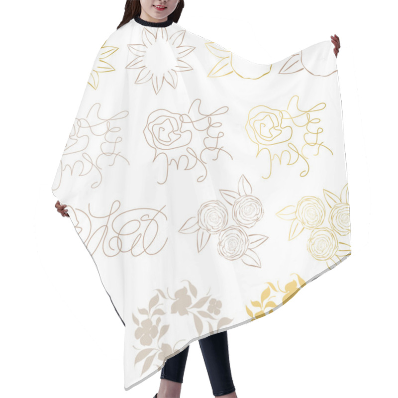 Personality  Design Elements Flower Hair Cutting Cape