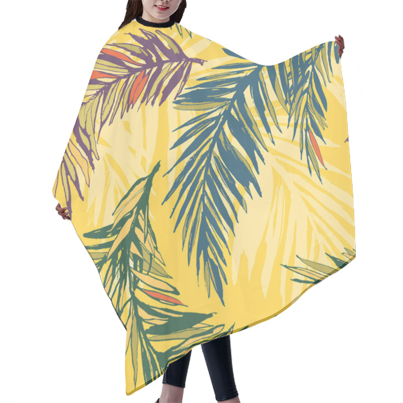 Personality   Tropical Jungle Floral Seamless Pattern Background With Palm Le Hair Cutting Cape