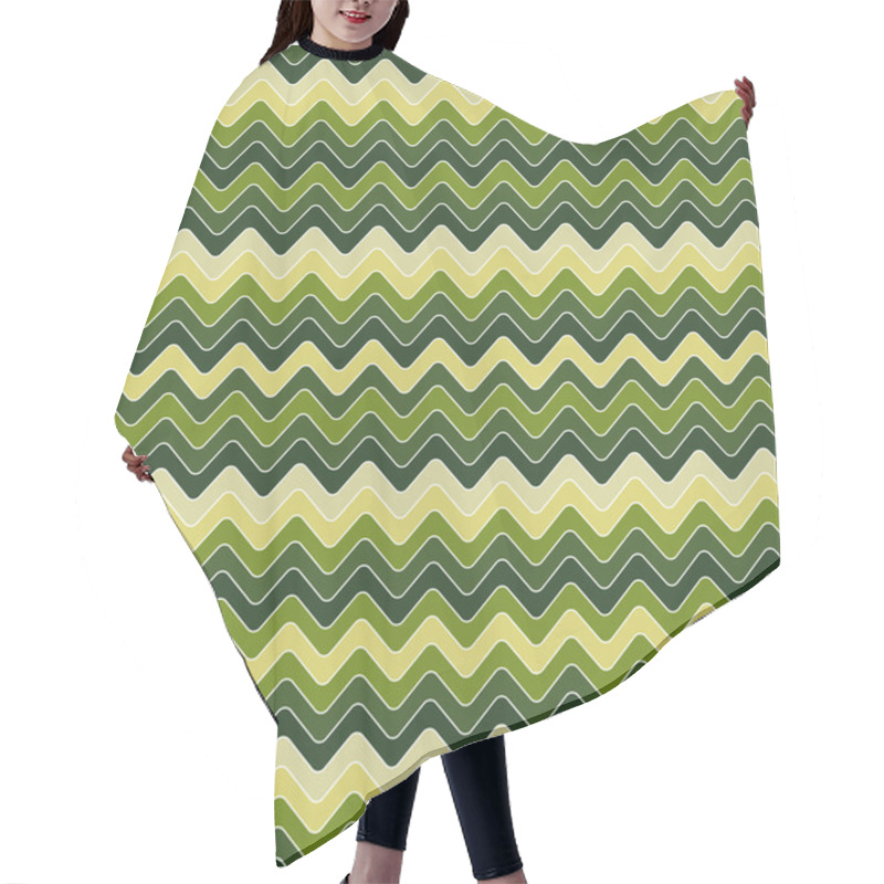 Personality  Seamless Zigzag Pattern Hair Cutting Cape