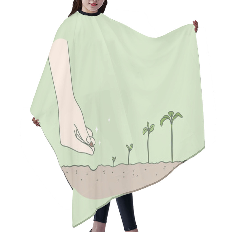 Personality  Agriculture, Environment, New Life Concept Hair Cutting Cape