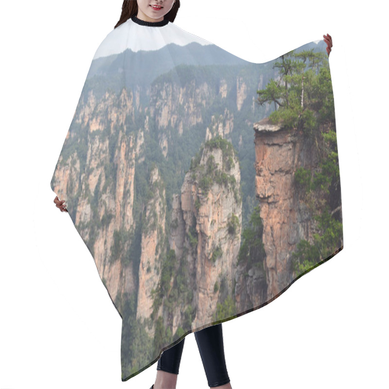 Personality  Lookout View While Hiking Around Wulingyuan Scenic Area. What A  Hair Cutting Cape